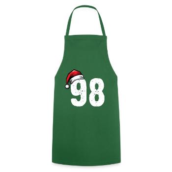98 Numéro Noël - Tablier de cuisine - vert foncé - Devant - AI Model Male 185 dark (185cm)