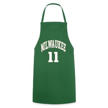 Milwaukee 11 - Kochschürze - Grün - Vorne - AI Model Male 185 dark (185cm)