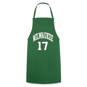 Milwaukee 17 - Kochschürze - Grün - Vorne - AI Model Male 185 dark (185cm)