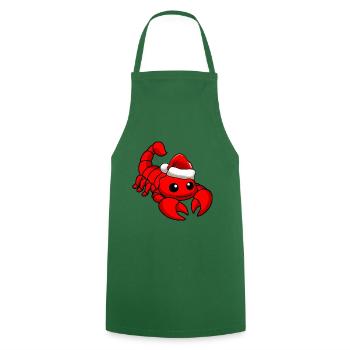 Noël comique du Scorpion - Tablier de cuisine - vert foncé - Devant - AI Model Male 185 dark (185cm)