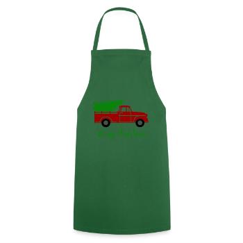 Weihnachten Geschenk Idee - Kochschürze - Grün - Vorne - AI Model Male 185 dark (185cm)