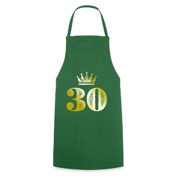 30 Number Crown Gold - Cooking Apron - green - Front - AI Model Male 185 dark (185cm)