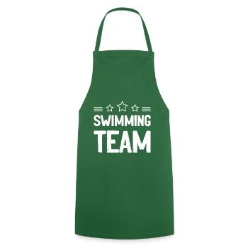 Équipe de natation - Tablier de cuisine - vert foncé - Devant - AI Model Male 185 dark (185cm)
