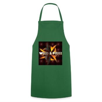 Wild & Free - Club WoW - Cooking Apron - green - Front - AI Model Male 185 dark (185cm)