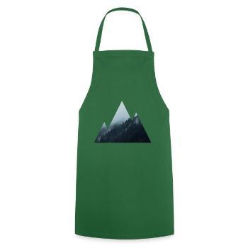 montagnes - Tablier de cuisine - vert foncé - Devant - AI Model Male 185 dark (185cm)