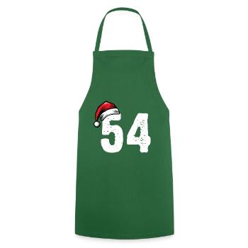 54 Nombre Noël - Tablier de cuisine - vert foncé - Devant - AI Model Male 185 dark (185cm)