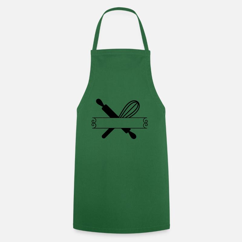 Graphic Baking Monogram - Cooking Apron - green