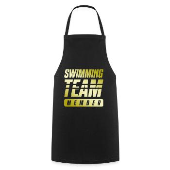 Équipe de natation - Tablier de cuisine - noir - Devant - AI Model Male 185 dark (185cm)