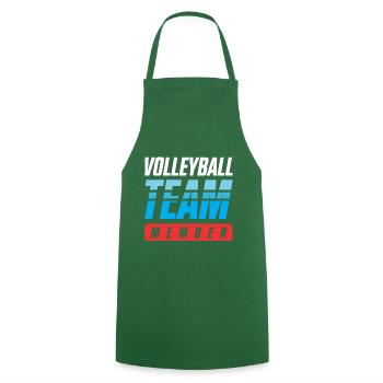 Volleyball Team - Cooking Apron - green - Front - AI Model Male 185 dark (185cm)