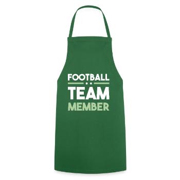 Équipe de football - Tablier de cuisine - vert foncé - Devant - AI Model Male 185 dark (185cm)