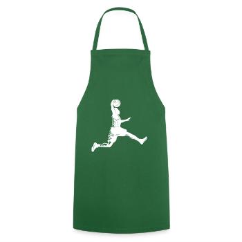 Basketball Silhouette - Cooking Apron - green - Front - AI Model Male 185 dark (185cm)