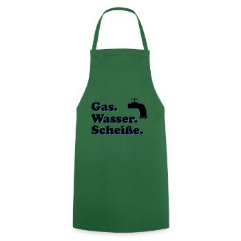 Gas Wasser Scheiße | Klempner - Kochschürze - Grün - Vorne - AI Model Male 185 dark (185cm)