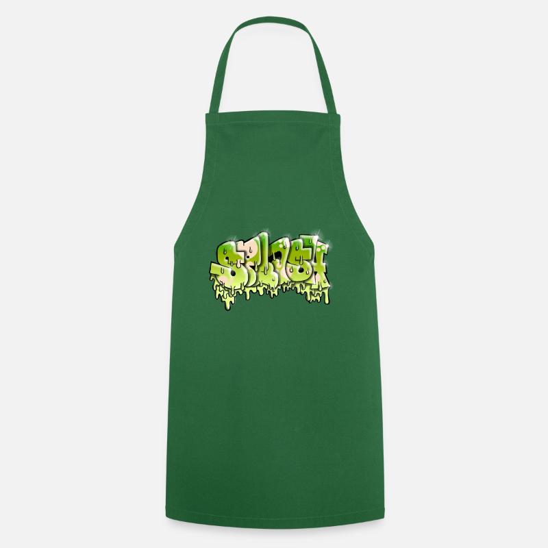Graffiti Splash - Tablier de cuisine - vert foncé