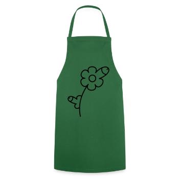The penis flower black - the original - Cooking Apron - green - Front - AI Model Male 185 dark (185cm)