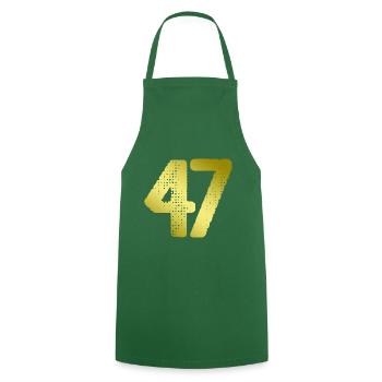 47 Numéro maillot - Tablier de cuisine - vert foncé - Devant - AI Model Male 185 dark (185cm)