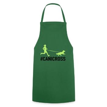 Canicross Runner - Kochschürze - Grün - Vorne - AI Model Male 185 dark (185cm)