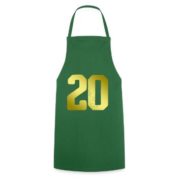Maillot 20 Numéro - Tablier de cuisine - vert foncé - Devant - AI Model Male 185 dark (185cm)