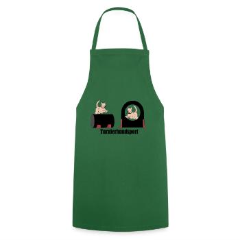 Sport de THS sport avec des chiens - Tablier de cuisine - vert foncé - Devant - AI Model Male 185 dark (185cm)