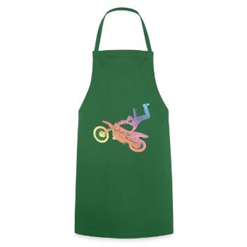 Motocross Silhouette - Tablier de cuisine - vert foncé - Devant - AI Model Male 185 dark (185cm)