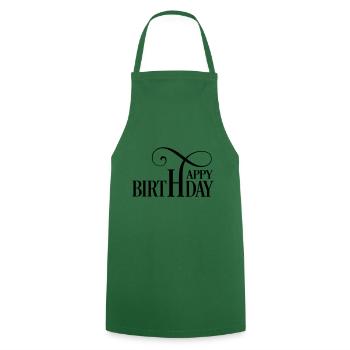 Joyeux anniversaire - Tablier de cuisine - vert foncé - Devant - AI Model Male 185 dark (185cm)