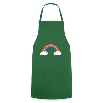 Rainbow design logo graphique grappe nuage magnifique - Tablier de cuisine - vert foncé - Devant - AI Model Male 185 dark (185cm)