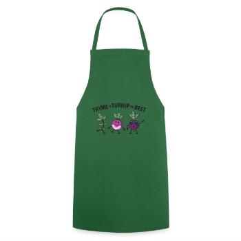 Thyme To Turnip The Beet Gift - Cooking Apron - green - Front - AI Model Male 185 dark (185cm)