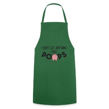 I Don't Eat Anything That Poops Vegan AF Gift - Cooking Apron - green - Front - AI Model Male 185 dark (185cm)