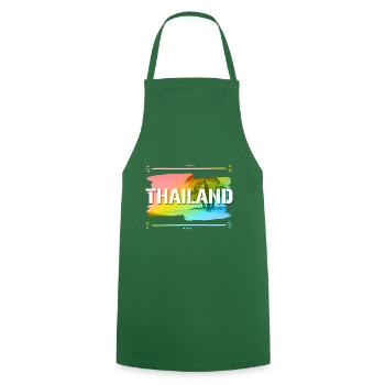 Thaïlande - Tablier de cuisine - vert foncé - Devant - AI Model Male 185 dark (185cm)