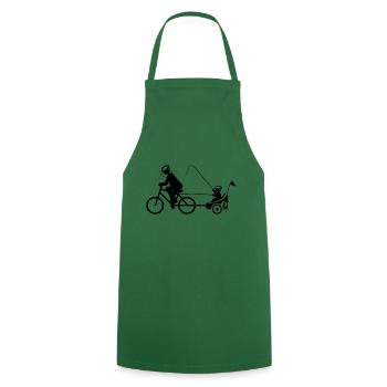 REMORQUE DE BICYCLETTE PAPA PULLS AVEC GENRE PAR SUBGIRL - Tablier de cuisine - vert foncé - Devant - AI Model Male 185 dark (185cm)