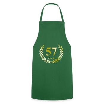 57 Couronne numérique - Tablier de cuisine - vert foncé - Devant - AI Model Male 185 dark (185cm)