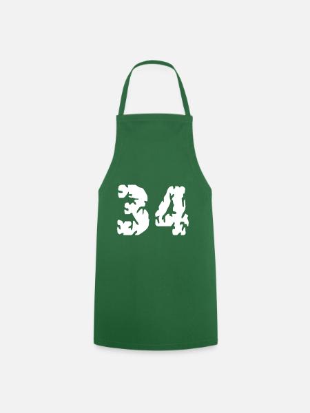 34 Zahl Trikot - Kochschürze - Grün