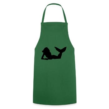 silhouette de nage sirène - Tablier de cuisine - vert foncé - Devant - AI Model Male 185 dark (185cm)