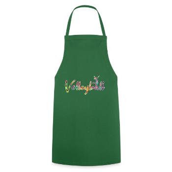volleyball - Cooking Apron - green - Front - AI Model Male 185 dark (185cm)