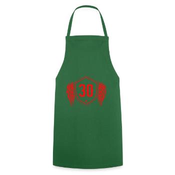 30 Nombre d’armoiries - Tablier de cuisine - vert foncé - Devant - AI Model Male 185 dark (185cm)
