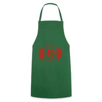 40 Nombre d’armoiries - Tablier de cuisine - vert foncé - Devant - AI Model Male 185 dark (185cm)