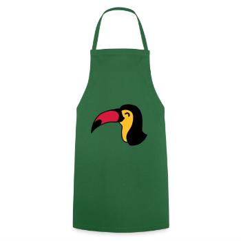 Toucan Toucan Tucan Oiseau - Tablier de cuisine - vert foncé - Devant - AI Model Male 185 dark (185cm)