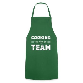 Cooking Team - Kochschürze - Grün - Vorne - AI Model Male 185 dark (185cm)