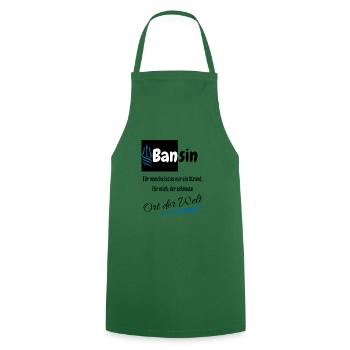 Bansin for me the most beautiful place in the world - Baltic Sea - Cooking Apron - green - Front - AI Model Male 185 dark (185cm)