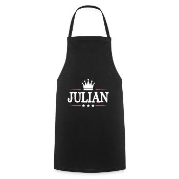 Julian - Kochschürze - Schwarz - Vorne - AI Model Male 185 dark (185cm)