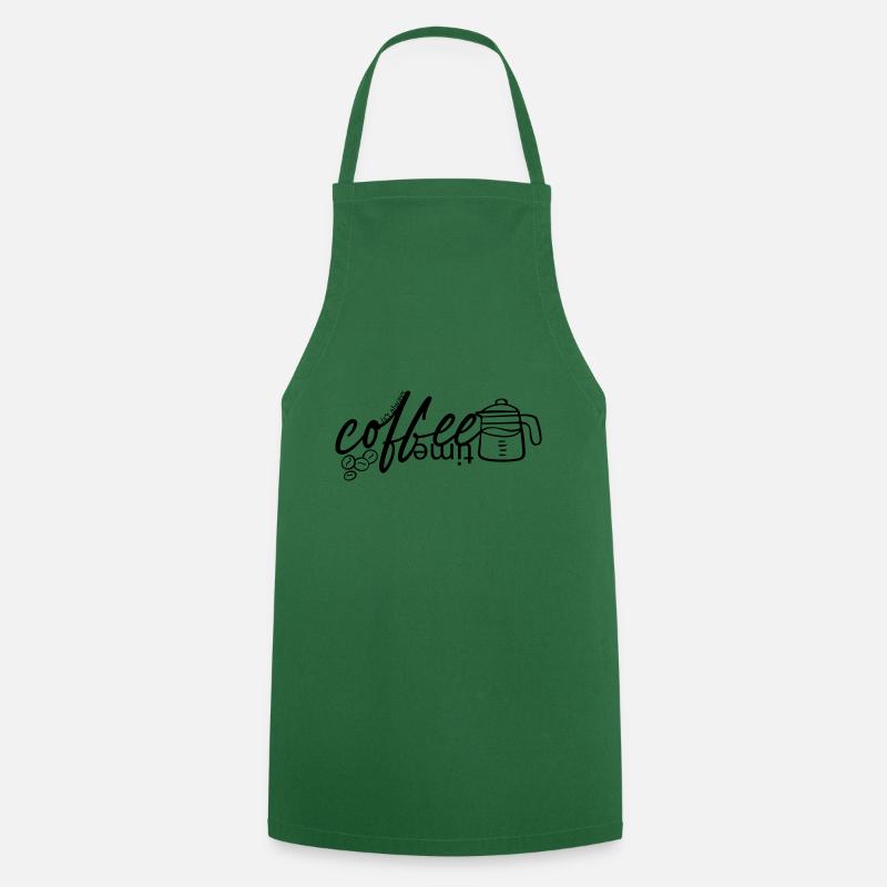PiexSu - Its always coffeetime - Tablier de cuisine - vert foncé