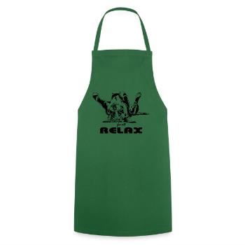 Funny BOXER relax dog dogs saying Wilsigns - Cooking Apron - green - Front - AI Model Male 185 dark (185cm)
