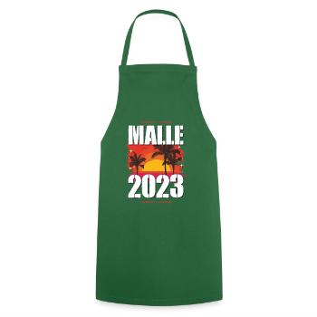Malle 2023 - Cooking Apron - green - Front - AI Model Male 185 dark (185cm)