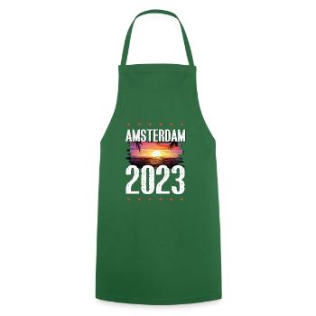 Amsterdam 2023 - Cooking Apron - green - Front - AI Model Male 185 dark (185cm)