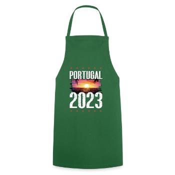 Portugal 2023 - Tablier de cuisine - vert foncé - Devant - AI Model Male 185 dark (185cm)