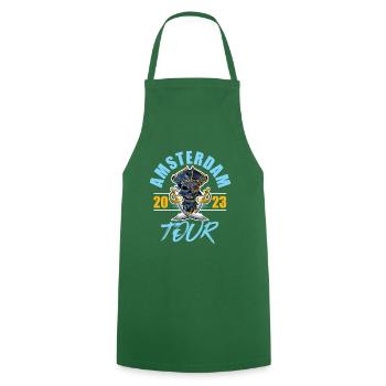Amsterdam 2023 Skeleton - Cooking Apron - green - Front - AI Model Male 185 dark (185cm)