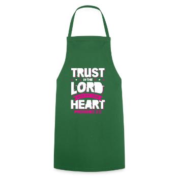 Bible Heart Trust - Tablier de cuisine - vert foncé - Devant - AI Model Male 185 dark (185cm)