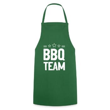 Barbecue Équipe Grillades - Tablier de cuisine - vert foncé - Devant - AI Model Male 185 dark (185cm)