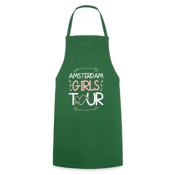 Amsterdam Girls Tour - Tablier de cuisine - vert foncé - Devant - AI Model Male 185 dark (185cm)