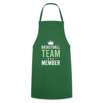 Équipe de basket-ball - Tablier de cuisine - vert foncé - Devant - AI Model Male 185 dark (185cm)