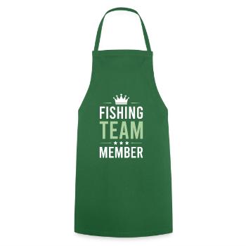 Fishing Team - Cooking Apron - green - Front - AI Model Male 185 dark (185cm)
